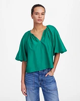 Bubble-Sleeve Top | Madewell