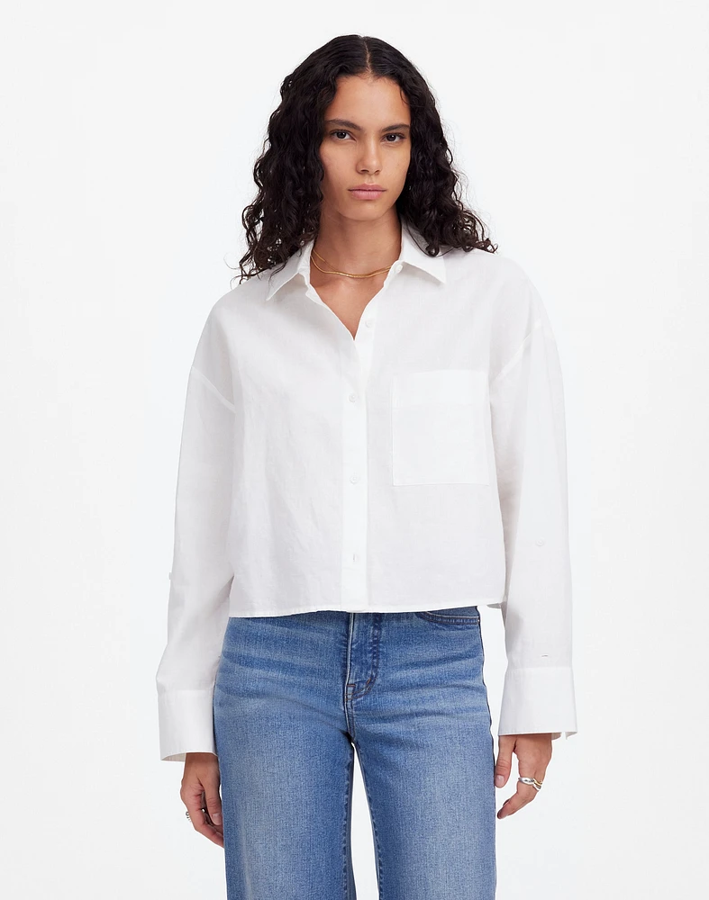 Straight-Hem Shirt Linen-Cotton | Madewell