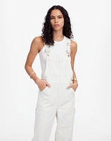 Denim Relaxed Carpenter Overalls Ecru Pinstripe | Madewell