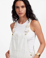 Denim Relaxed Carpenter Overalls Ecru Pinstripe | Madewell