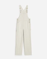 Denim Relaxed Carpenter Overalls Ecru Pinstripe | Madewell