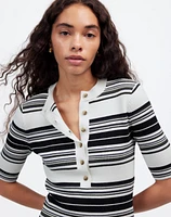 Henley Sweater Mini Dress Stripe | Madewell