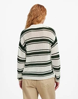 Open-Stitch Johnny Collar Sweater | Madewell