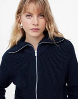 Ribbed Zip-Front Cardigan | Madewell