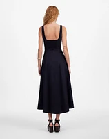 Seamed Squareneck Midi Dress | Madewell