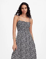 Smocked Squareneck Midi Dress Floral | Madewell