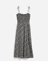 Smocked Squareneck Midi Dress Floral | Madewell