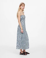 Ruched Sweetheart Sleeveless Midi Dress Floral | Madewell