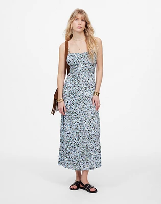 Ruched Sweetheart Sleeveless Midi Dress Floral | Madewell