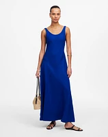 Scoopneck Sleeveless Midi Dress 100% Linen | Madewell