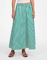 Poplin Midi Skirt Stripe | Madewell