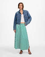 Poplin Midi Skirt Stripe | Madewell