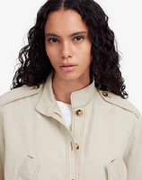 Cinched Utility Jacket Italian Linen Twill | Madewell