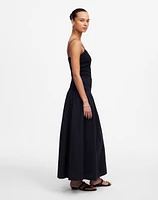 Smocked-Waist Poplin Midi Skirt | Madewell