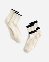 Two-Pack MWL Cloudlift Striped Ankle Socks | Madewell