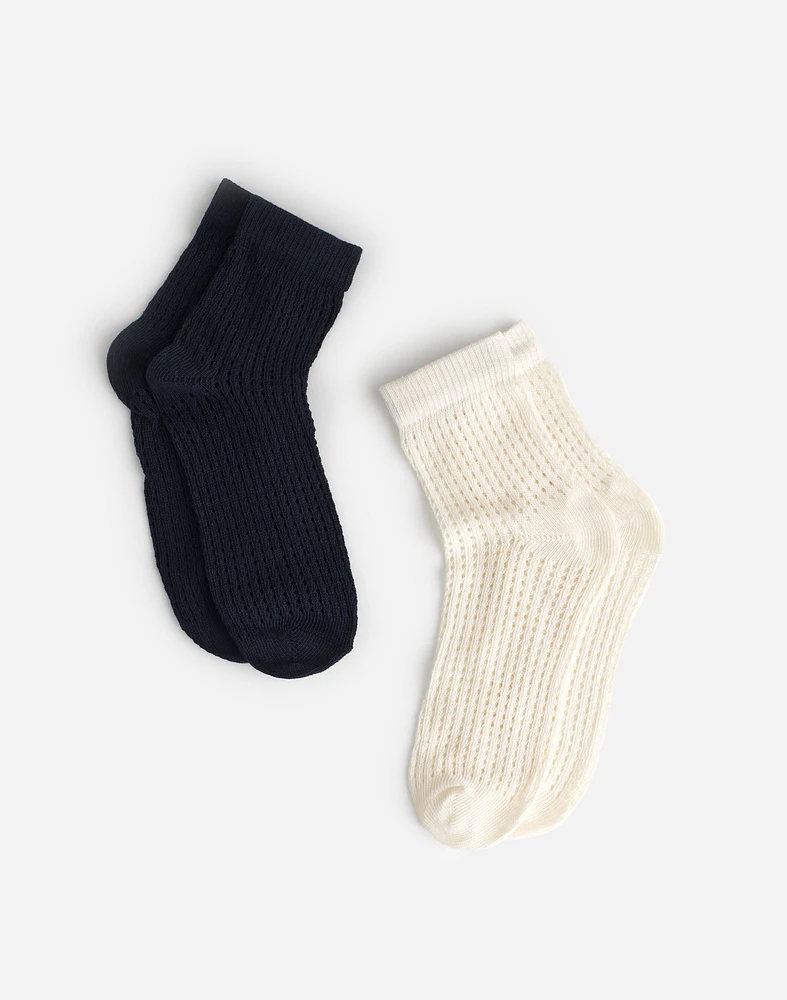 Two-Pack Pointelle Ankle Socks | Madewell
