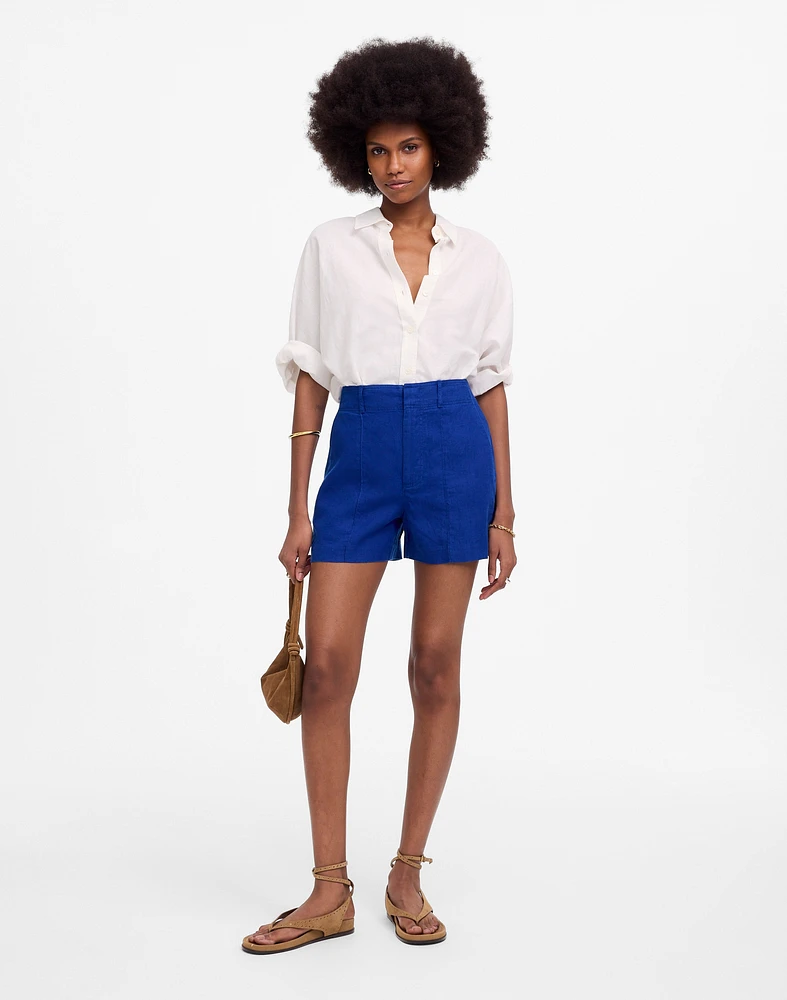 Pintucked Shorts 100% Linen | Madewell