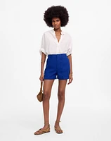 Pintucked Shorts 100% Linen | Madewell