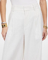 The Superwide-Leg Trouser Pinstripe Linen Blend | Madewell