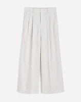 The Superwide-Leg Trouser Pinstripe Linen Blend | Madewell