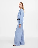 The Zoe Relaxed Wide Pant 100% Linen | Madewell