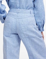 The Zoe Relaxed Wide Pant 100% Linen | Madewell
