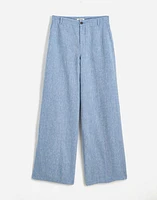 The Zoe Relaxed Wide Pant 100% Linen | Madewell