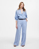 The Zoe Relaxed Wide Pant 100% Linen | Madewell