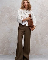 The Tall Zoe Relaxed Wide Pant in 100% Linen | Madewell