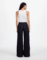 The Zoe Relaxed Wide Pant 100% Linen | Madewell