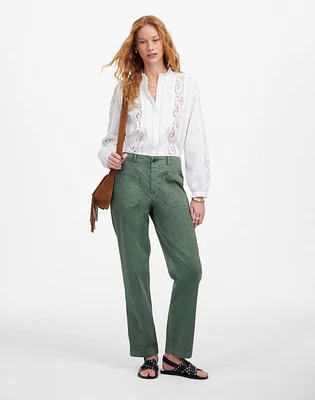 The Taper-Leg Utility Pant Garment-Dyed Twill | Madewell