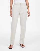 The Dean Easy Straight Pant Cotton-Linen Blend | Madewell