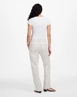 The Dean Easy Straight Pant Cotton-Linen Blend | Madewell