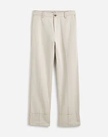 The Dean Easy Straight Pant Cotton-Linen Blend | Madewell