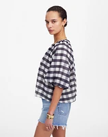 Bubble-Sleeve Top Gingham | Madewell