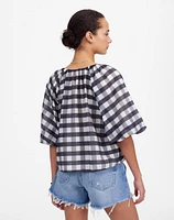 Bubble-Sleeve Top Gingham | Madewell