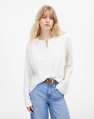 Relaxed Henley Long-Sleeve Tee | Madewell