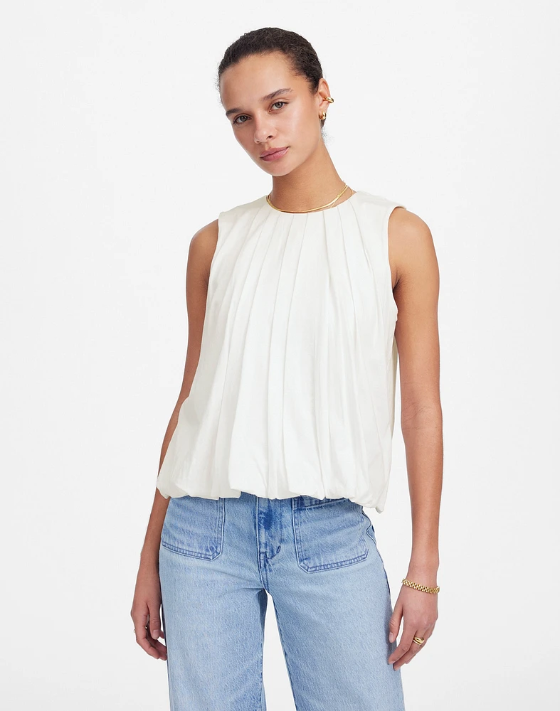 Sleeveless Crewneck Bubble Top | Madewell