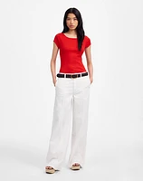 (Re)generative Cotton Ribbed Cap-Sleeve Tee | Madewell