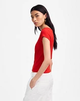 (Re)generative Cotton Ribbed Cap-Sleeve Tee | Madewell