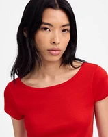 (Re)generative Cotton Ribbed Cap-Sleeve Tee | Madewell