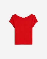 (Re)generative Cotton Ribbed Cap-Sleeve Tee | Madewell