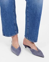 The Simone Kitten-Heel Mules Suede | Madewell