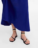 The Vira Bangle Ankle-Wrap Sandal Leather | Madewell