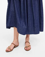 The Mila Organic Hardware Thong Slide Sandal | Madewell