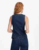 Denim Crewneck Vest Owsley Wash | Madewell