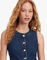 Denim Crewneck Vest Owsley Wash | Madewell