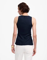 Linen Scoopneck Cutaway Vest | Madewell