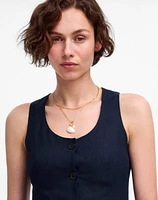 Linen Scoopneck Cutaway Vest | Madewell
