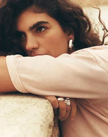 Sculptural Large Hoop Earrings | Madewell